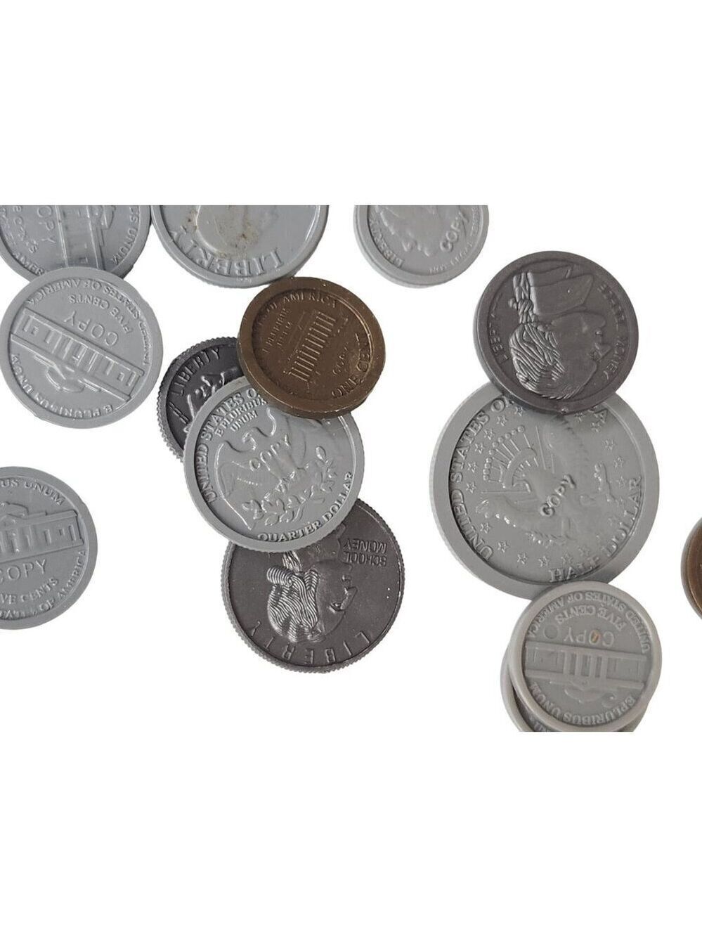 Assorted Play Money Coins Lot - Plastic & Metal Look Alike - Picture 16 of 16